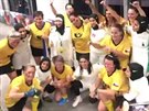 Závr finále a radost fotbalistek Yellow Ladies