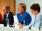 Německá kancléřka Angela Merkelová na tiskové konferenci (20. září 2019)
