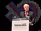 Exprezident Václav Klaus na ustavující snm hnutí Trikolóra