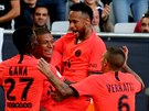 Zprava: Gana, Mbappé, Neymar a Verratti slaví gól v dresu PSG.