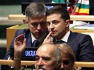 Ukrajinský prezident Volodymyr Zelenskyj na 74. zasedání Valného shromádní...
