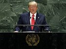 Americký prezident Donald Trump hovoí na 74. zasedání Valného shromádní OSN....