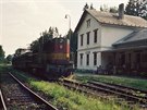Koncov stanice Mal Morvka v ervenci 1991. foto: Martin Kubk