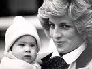 Princ Harry a princezna Diana (Aberdeen, 22. bezna 1985)