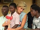 Princezna Diana na návtv Angoly (Luanda, 14. ledna 1997).