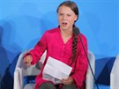 Klimatická aktivistka ze Švédska Greta Thurnbergová vystoupila na klimatickém...