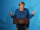 Německá kancléřka Angela Merkelová na klimatickém summitu v sídle OSN v New...