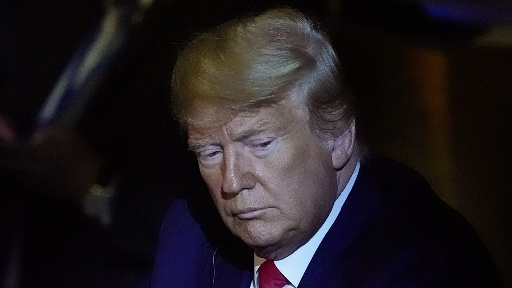 Prezident Spojených stát� Donald Trump na klimatickém summitu OSN v New Yorku....
