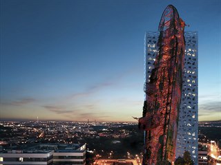 Nejvyšší budovu v Česku s názvem Top Tower (na vizualizaci) chce postavit...