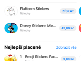 Dal nlepky lze sthnout z obchodu App Store.