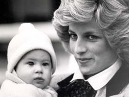 Princ Harry a princezna Diana (Aberdeen, 22. b�ezna 1985)