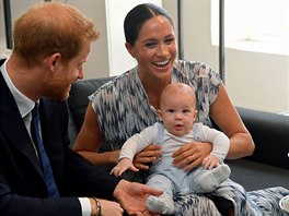 Princ Harry, vévodkyn Meghan a jejich syn Archie Harrison (Kapské Msto, 25....