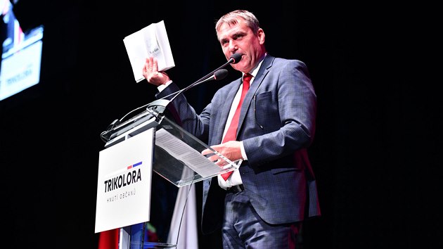 Petr Vok��l promluvil na ustavuj�c�m sn�mu v hotelu Cosmopolitan, Bobycentrum Brno. (28. z��� 2019)