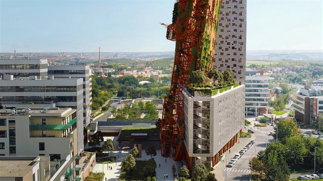 Nejvy budovu v esku s nzvem Top Tower (na vizualizaci) chce postavit developersk spolenost Trigema v Novch Butovicch v Praze. M bt vysok 135 metr, nklady jsou dv miliardy korun. (20. 9. 2019)