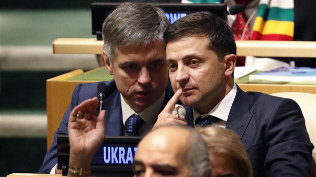 Ukrajinsk prezident Volodymyr Zelenskyj na 74. zasedn Valnho shromdn OSN. (24. z 2019)