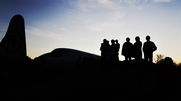 Leteck nadenec Karel Tarantk oslavil 70. narozeniny hudebnm vystoupenm na kdle Tupolevu Tu - 104, kter je soust Airparku ve Zrui u Plzn. (20. 9. 2019)