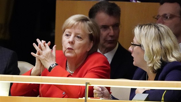 Nmeck kanclka Angela Merkelov na 74. zasedn Valnho shromdn OSN. (24. z 2019)