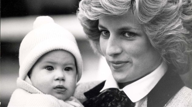 Princ Harry a princezna Diana (Aberdeen, 22. bezna 1985)