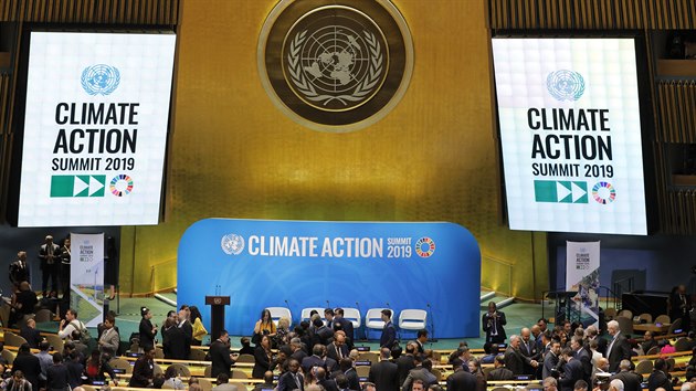 V New Yorku zaal v sdle OSN klimatick summit. (23. z 2019)