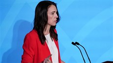 Premiérka Nového Zélandu Jacinda Ardern promlouvá bhem klimatického summitu v...