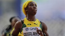 Shelly-Ann Fraserová-Prycová po triumfu na MS v Dauhá.