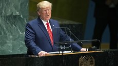 Americký prezident Donald Trump hovoí na 74. zasedání Valného shromádní OSN....