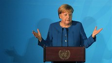 Nmecká kancléka Angela Merkelová na klimatickém summitu v sídle OSN v New...
