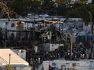 V uprchlickém táboře Moria na řeckém ostrově Lesbos vypukl požár. (30. září...