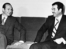 Jacques Chirac jednal v roce 1974 v Bagdádu s iráckým diktátorem Saddámem...