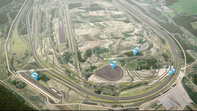 Vizualizace testovacho polygonu BMW na Sokolovsku