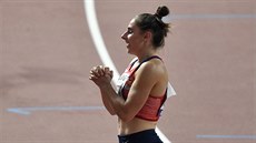 Lada Vondrová se raduje po rozběhu na 400 metrů. Česká reprezentantka...