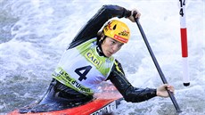 Kanoistka Tereza Fierová pi Mistrovství svta ve vodním slalomu v Seu...
