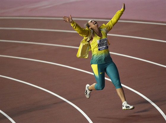 Australanka Kelsey-Lee Barberová se stala světovou šampionkou v oštěpu
