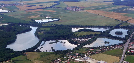 Vrbenské rybníky z ptačí perspektivy (rok 2007)