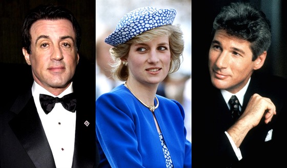 Sylvester Stallone, princezna Diana a Richard Gere