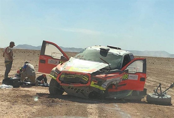 Martin Prokop havaroval bhem Marocké rallye.