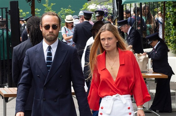 James Middleton a Alizée Thevenetová (Wimbledon, 14. ervence 2019)