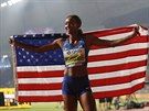 Američanka Dalilah Muhammadová slaví titul mistryně světa v běhu na 400 metrů...