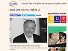 Zpráva o úmrtí zpváka Karla Gotta na polském zpravodajském serveru Radio...