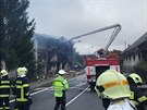 Výbuch zdemoloval bytový dům v Lenoře na Prachaticku. (2019)