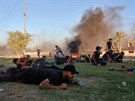 V Iráku pokraují protivládní demonstrace. (4. íjna 2019)