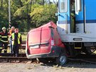 Pi sráce vlaku s automobilem na pejezdu v anov na Znojemsku zemeli dva...