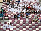 Poloprázdné tribuny bhem atletického mistrovství svta v Dauhá.