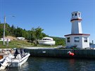 Bras d´Or Lighthouse: Cape Breton, Nové Skotsko, Kanada