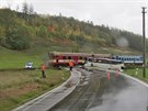 Nehoda vlaku a autobusu v Kunicích nad Labem (30. 9. 2019)