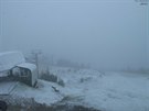 Sníh na Medvědíně ve Špindlerově Mlýně (3. 10. 2019)