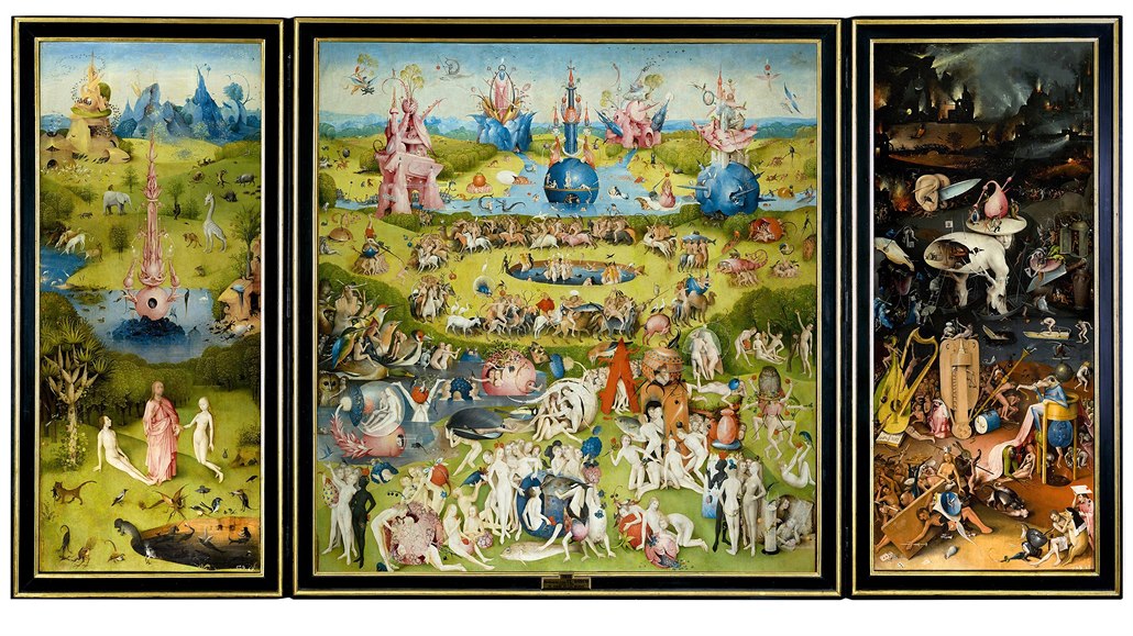 Obraz Hieronyma Bosche Zahrada rajských potení je nejpopulárnjím dílem v...