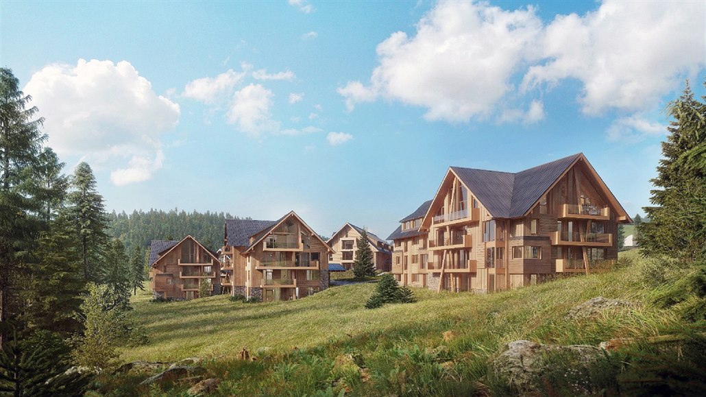 Tvá Vítkovic v Krkonoích zmní projekt 12 horských chat se 139 apartmány.