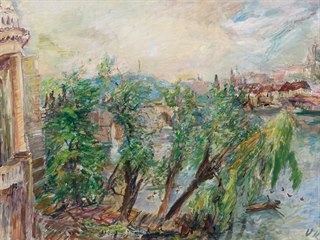 Oskar Kokoschka, Praha - Pohled z křížovnického kláštera, 1934