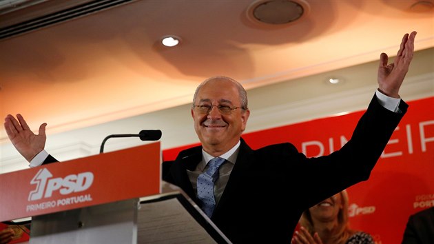 Portugalsk opozin kandidt Rui Rio ze strany socilnch demokrat (PSD) reaguje na vsledky voleb. (7. jna 2019)